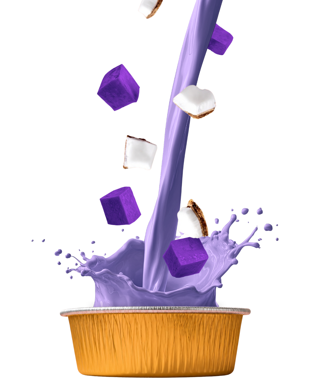 Ube flan